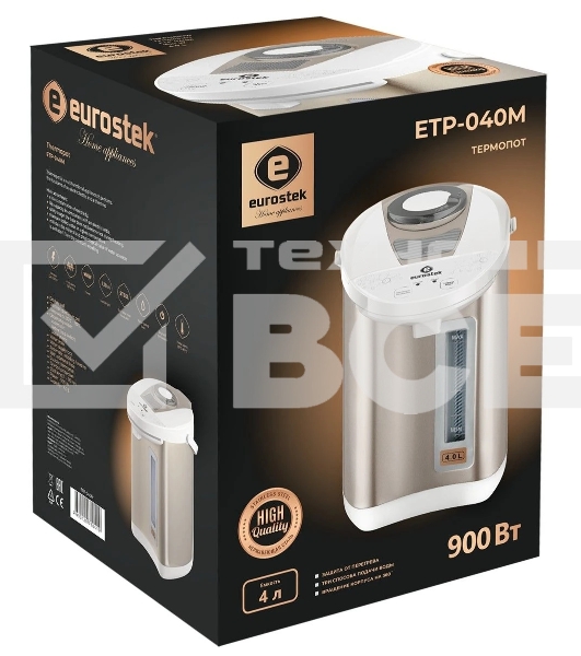 Термопот Eurostek ETP-040М 4 л, 900 Вт, бежевый