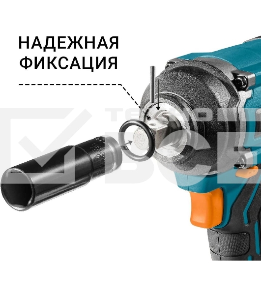Гайковерт аккумуляторный Bort BSR-21U (2х4АЧ+ЗУ) [93418477] { 800 Нм, 0-2700 об/мин, акб Li-Ion, аккумуляторная система Makita 18V LXT 18 В, вес 1.4 кг }