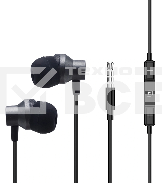 Гарнитура внутриканальные Oklick HS-S-230 1.2м черный проводные в ушной раковине (SS-E188B)