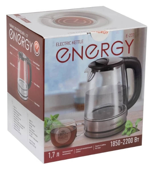 Чайник Energy E-237 (1.7 л) стекло
