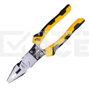 Комбинированные плоскогубцы многофункциональные Deli DL100008 215мм, (скручивание/зажим/резка/зачистка/обжим), сталь Cr-V, двухкомпонентная рукоять