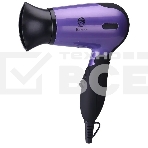 Фен Василиса ФН2-1400 фиолетовый/черный, 1400 Вт, компактный, фото 1