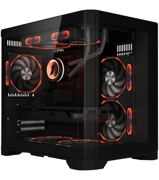 Компьютерный корпус 1STPLAYER UVIEW UV5 Black/mATX/UV5-BK