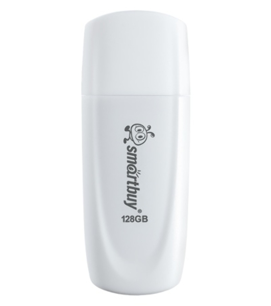 Флешка USB Smartbuy Scout White (SB128GB2SCW), 128GB, USB 2.0, R/W 20/10, белый