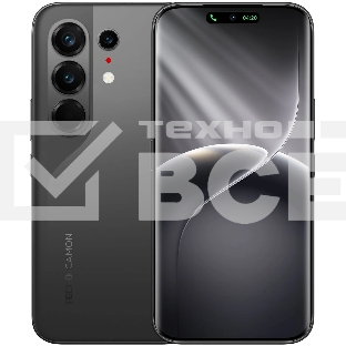 Смартфон Tecno Camon 50 Ultra 5G 512Gb 8Gb черный моноблок 3G 4G 2Sim 6.78' 1208x2644 Android 16 50Mpix 802.11 a/b/g/n/ac/ax NFC GPS GSM900/1800 GSM1900 Protect FM