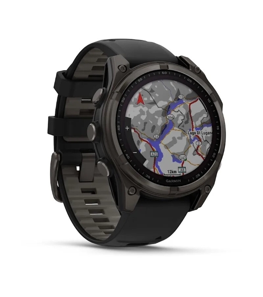 Смарт-часы Garmin Fenix 8 Solar Sapphire 47мм 1.3' корп.серый рем.черный (010-02906-11)