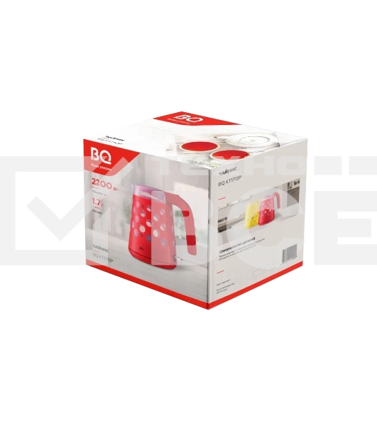 Чайник BQ KT1713P Red. Мощность:2200 Вт, Объем 1,7л, LED подсветка