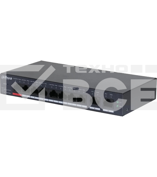 Коммутатор Dahua DH-CS4010-8ET-110 (L2) 8x100Мбит/с 2x1Гбит/с 8PoE 110W управляемый