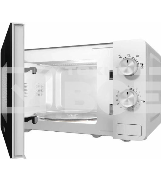 Микроволновая печь Gorenje MO20E1W белый, 20 л, 800 Вт, переключатели - поворотный механизм