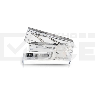 Степлер Deli NS083F-TR Nusign 24/6 26/6 (12листов) прозрачный 50скоб коробка