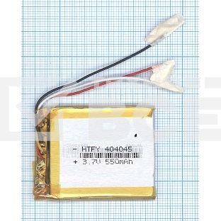 Аккумулятор Li-Pol (батарея) 4*40*45мм 3pin 3.7V/550mAh