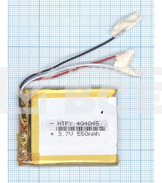 Аккумулятор Li-Pol (батарея) 4*40*45мм 3pin 3.7V/550mAh
