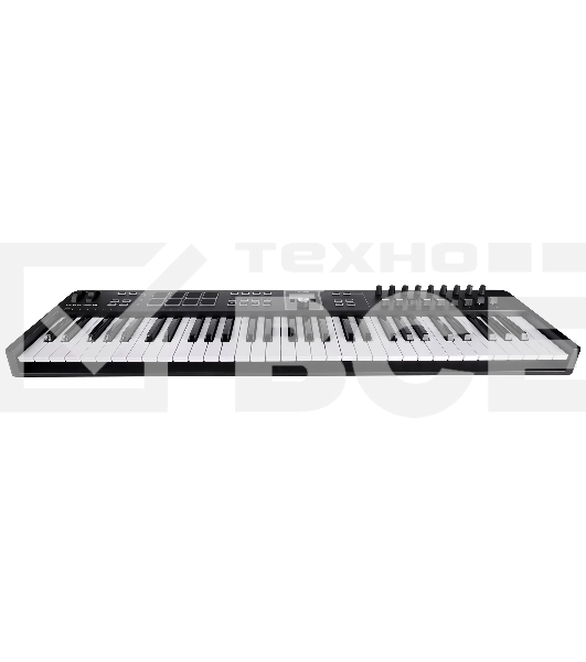 Клавиатура MIDI [231532] Arturia [KeyLab Essential 61 mk3 Black] 61 клавиша, LCD дисплей, 9 энкодеров, 8 пэдов, 9 фейдеров, 12 кнопок управления, колеса высоты тона и модуляции, 1/4