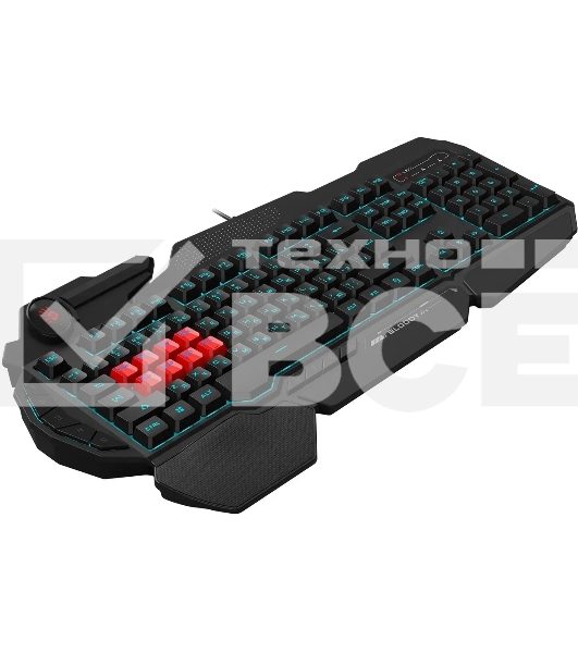 Клавиатура A4Tech Bloody B318 Black USB Multimedia Gamer LED (подставка для запястий)