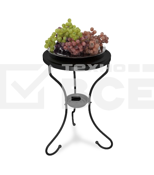 Столик журнальный SHEFFILTON SHT-CT10-1 металл/пластик черный муар (253786)