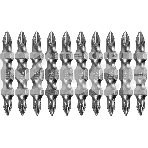 Набор бит Denzel двухстор., PH2-PH1х45 мм, сталь S2, 10 шт., фото 1