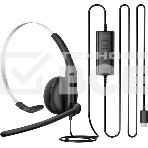 Гарнитура накладные Edifier CC100 1.5м черный проводные оголовье, фото 1