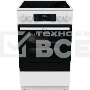 Плита электрическая Gorenje GEC5C42WG белый, конфорок 4 электрических, духовка 70 л, 50 см x 85 см x 59.4 см (без крышки)