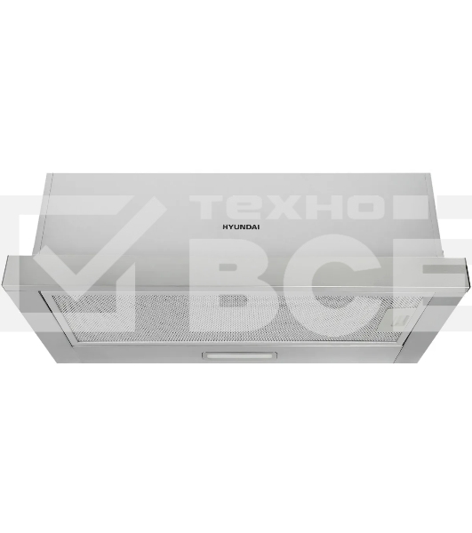 Вытяжка встраиваемая Hyundai HBH 6230 IX нержавеющая сталь управление: кнопочное (1 мотор)
