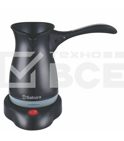 Кофеварка-турка Sakura SA-6111BKG черный/серый, исп. кофе - молотый, 0.5 л, 550 Вт.