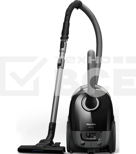 Пылесос Philips XD3112/09, черный, 900 Вт, уборка сухая, пылесборник контейнер 3 л