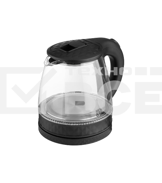 Чайник электрический Homestar HS-1053 1.2л. стекло, пластик, черный
