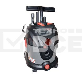 Строительный пылесос INTERSKOL PU-20/1400P серый, 230/1400 Вт, уборка сухая/сбор воды/выдув, пылесборник мешок/контейнер, 20 л
