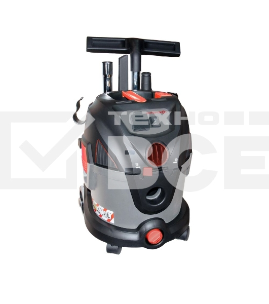 Строительный пылесос INTERSKOL PU-20/1400P серый, 230/1400 Вт, уборка сухая/сбор воды/выдув, пылесборник мешок/контейнер, 20 л