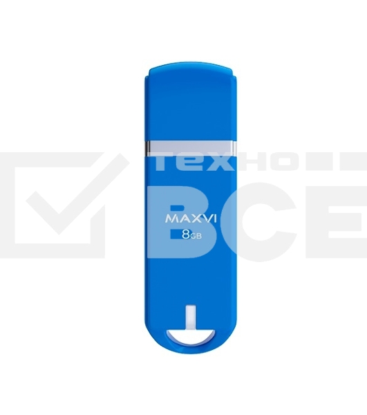 Флеш диск Maxvi P3 8GB USB 2.0 sky blue, монолит с колпачком, ABS пластик