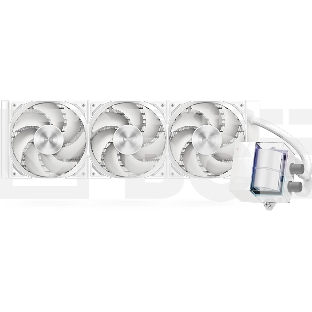 Система охлаждения PCCooler DS360 WH (310W, 360мм, LED temp., белый, ARGb Pump/Fans: 3x120мм, 86.73CFM, 28dBA, 2200RPM/Pump height 67мм, 28dBA, 3200RPM, Rad thickness 27мм/S: 1851, 1700, 1200, 20XX, 115X, AM5, AM4)
