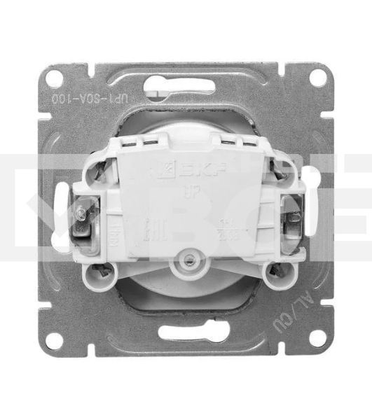 Розетка EKF UP1-SOA-100 СП Эпика 16А без заземл. без шторок механизм алюм.