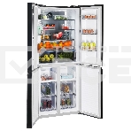 Холодильник Nordfrost RFQ 450 NFGb черное стекло многокамерный 270/135л морозилка сбоку, No Frost, Side by Side, фото12