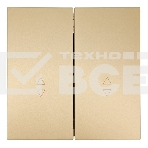 Выключатель проходной 2-кл. СП ZIMA IP20 10А безвинт. зажим зол. LEZARD 704-3688-106QC, фото 1