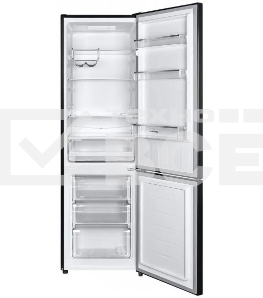 Холодильник Maunfeld MFF176SFSB черный двухкамерный 188/75л морозилка снизу, ручная разморозка