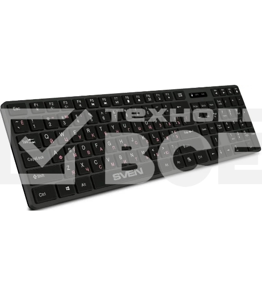 Клавиатура SVEN KB-E5300W беспроводная, радиоканал, чёрный