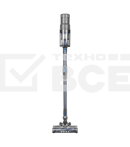 Пылесос вертикальный BBK BV3005 серый/синий, питание от аккумулятора, 160 Вт, уборка сухая, пылесборник 0.6 л