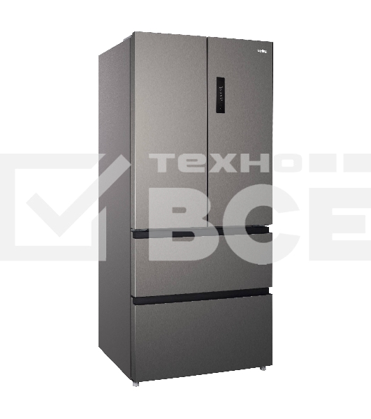 Холодильник Korting KNFF 82535 X нержавеющая сталь трехкамерный 354/186л морозилка снизу