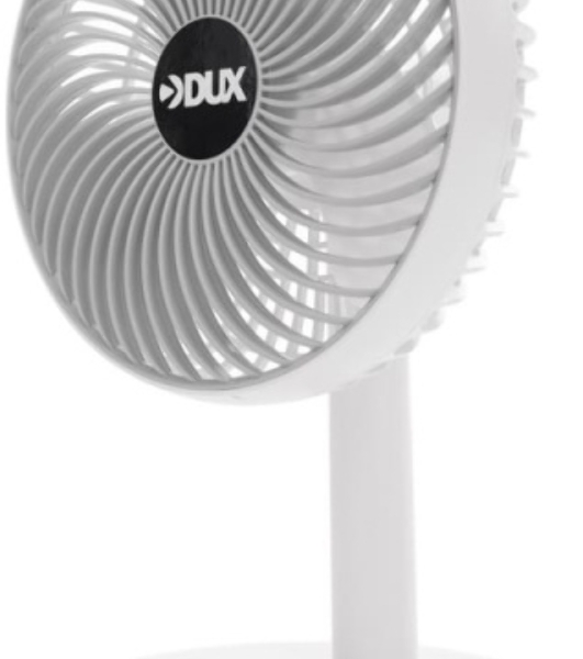 Вентилятор DUX DX-661 белый, настольный, 6 Вт, 4 скорости, 13 см