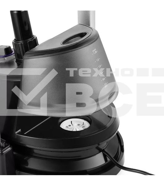 Отпариватель Kitfort КТ-9112 черный/серебристый, 1580 Вт, 32 г/мин, 1.35 л