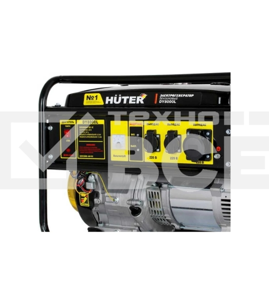 Электрогенератор бензиновый Huter DY8000L, 6.5 кВт, 91 дБ, 69.8 кг