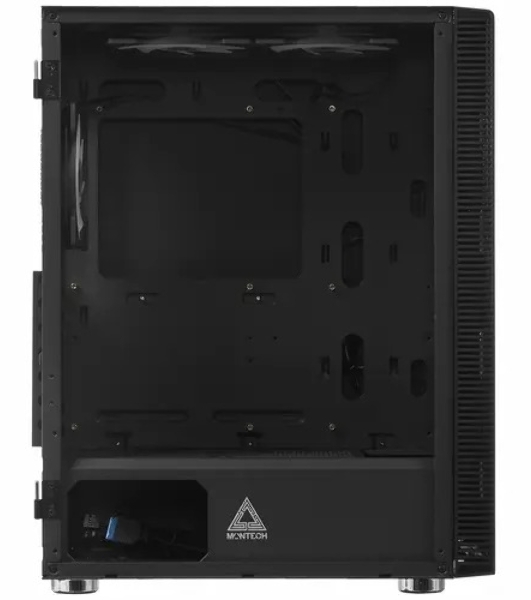 Компьютерный корпус Montech X3 GLASS, без БП, ATX 6x120мм 2xUSB 3.0 1xUSB3.1 audio bott PSU, черный