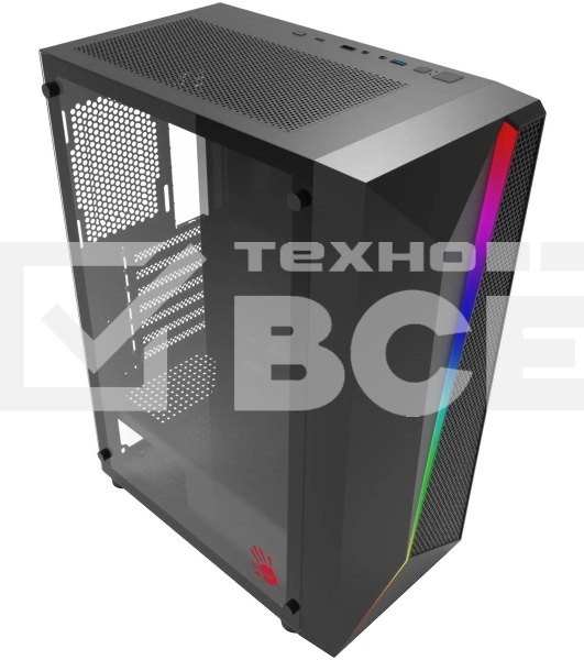 Корпус Bloody BD-CC106 черный без БП ATX 8x120mm 1xUSB2.0 1xUSB3.0 audio bott PSU