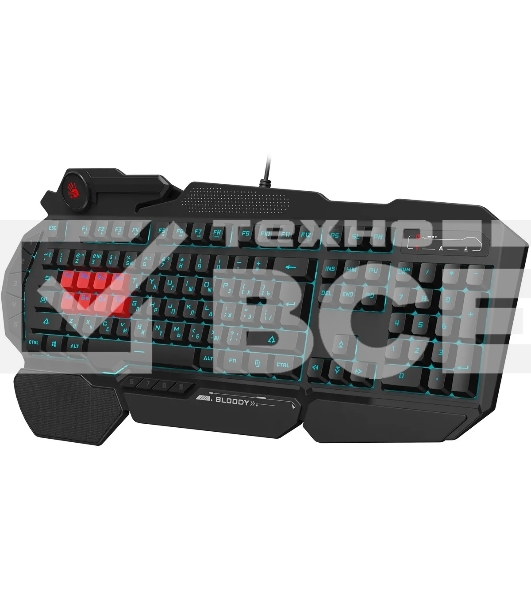 Клавиатура A4Tech Bloody B318 Black USB Multimedia Gamer LED (подставка для запястий)