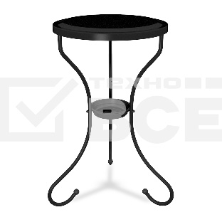 Столик журнальный SHEFFILTON SHT-CT10-1 металл/пластик черный муар (253786)