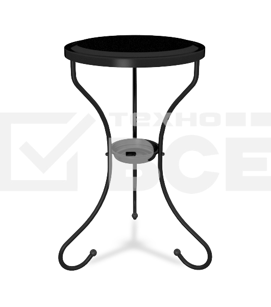 Столик журнальный SHEFFILTON SHT-CT10-1 металл/пластик черный муар (253786)