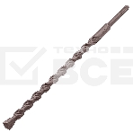 Бур по бетону Denzel двойная спираль, Cobalt W-tip, 16x310 мм, SDS PLUS, фото 1