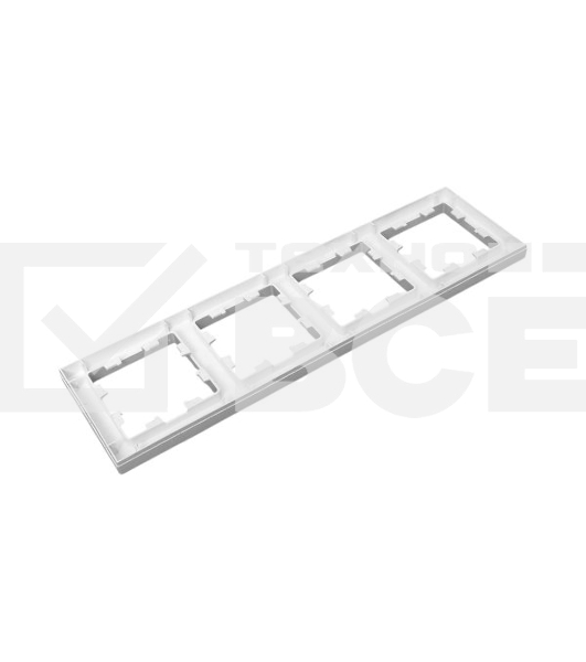 Рамка 4-местная Эпика EKF UP1-FPA-04 алюминий, пластик