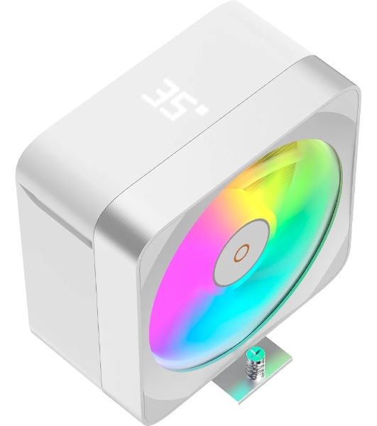 Кулер для процессора Ocypus Delta A40 EX WH Digital, 120мм ARGB FAN, Top Display Panel, 4 HEAT PIPES, 4-PIN PWM, 500-1800 RPM, 29DBA, HYDRO BEARING, LGA115X/1200/1700/18XX, AM4/AM5