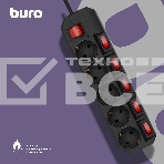 Сетевой фильтр Buro 500SH-5-SW-B 5м (5 розеток) черный (коробка), фото10