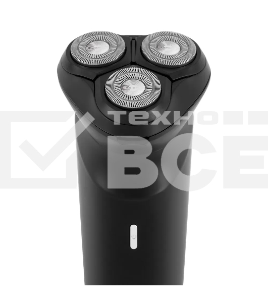 Бритва роторная Polaris PMR 0411RC ProLong 4D Li+ реж.эл.:3 питан.:элек.сеть/аккум. черный